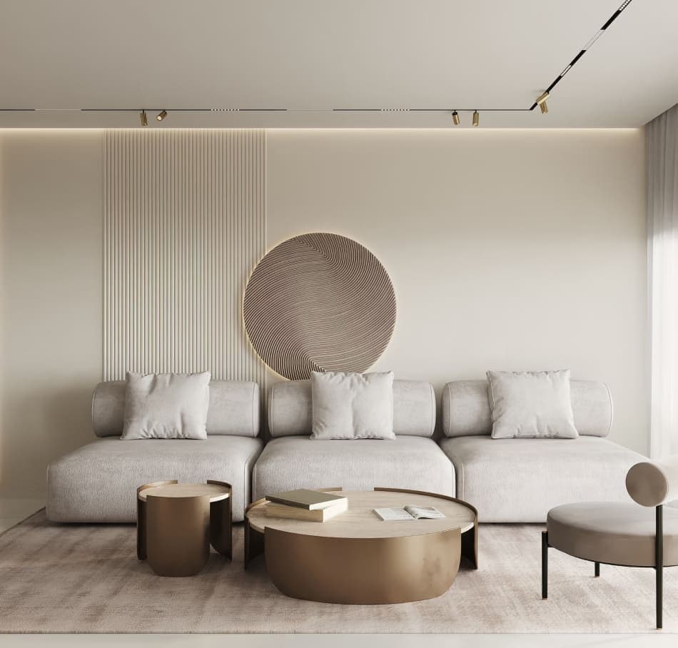 A bright living room in a Splendoor Stays home
